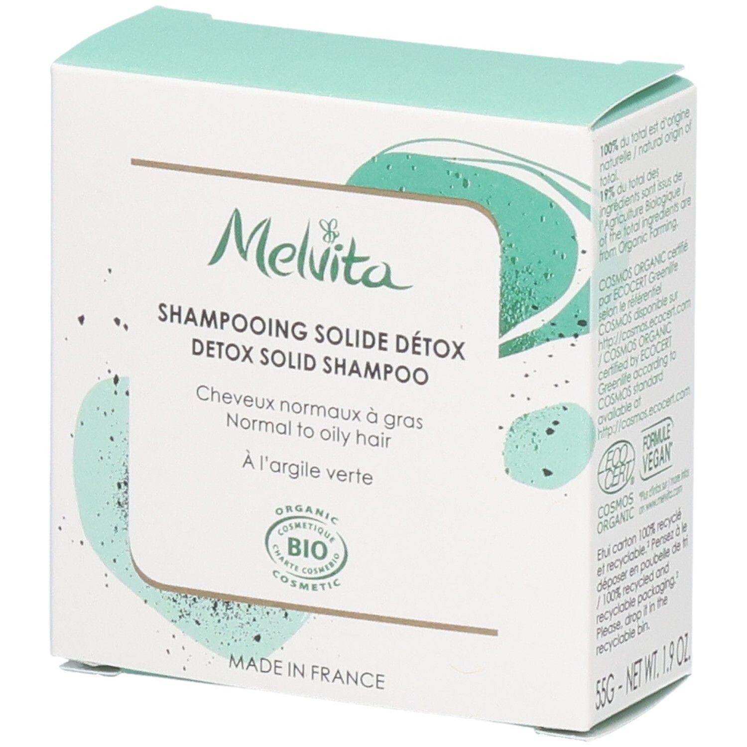 Melvita Shampooing Solide Détox 55 G