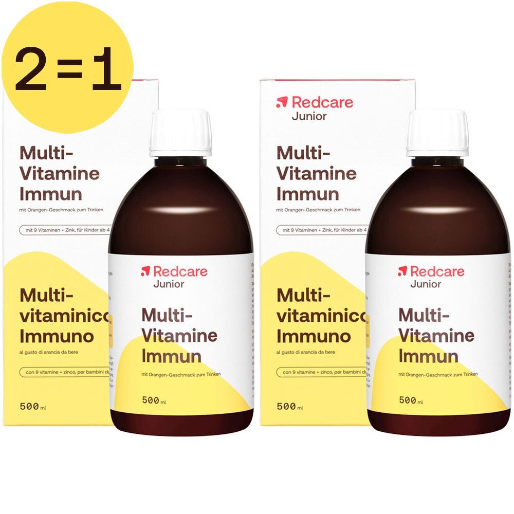 Redcare Junior Multivitamine Immun 2 pour 1 Sirop 2x500 ml