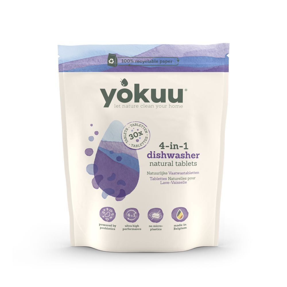 YOKUU Tablettes naturelles pour Lave-Vaisselle 4-en-1 30 pc(s) Produit(S) Nettoyant(S)