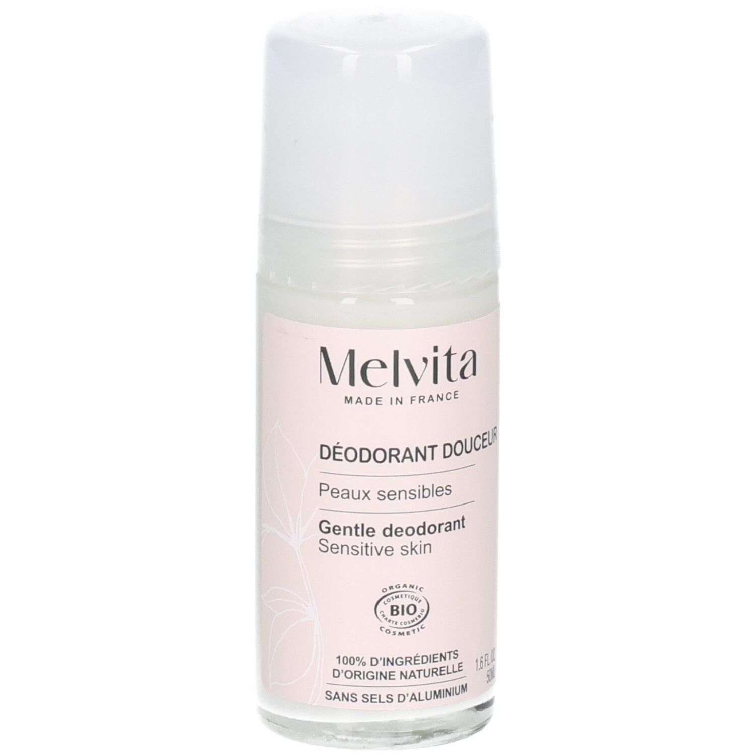 Melvita Déodorant Roll-On Peaux Sensibles 50 Ml Rouleau