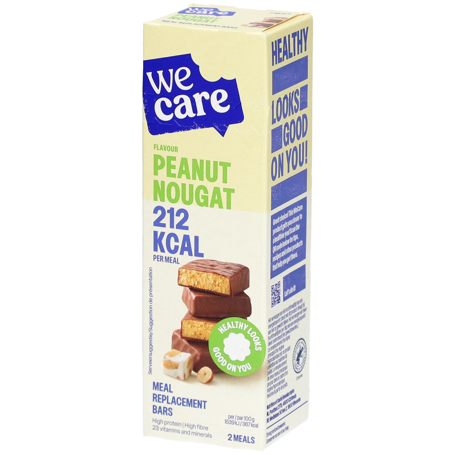 We CareMeal Replacement Bars Peanut Nougat 2x58 g Barre