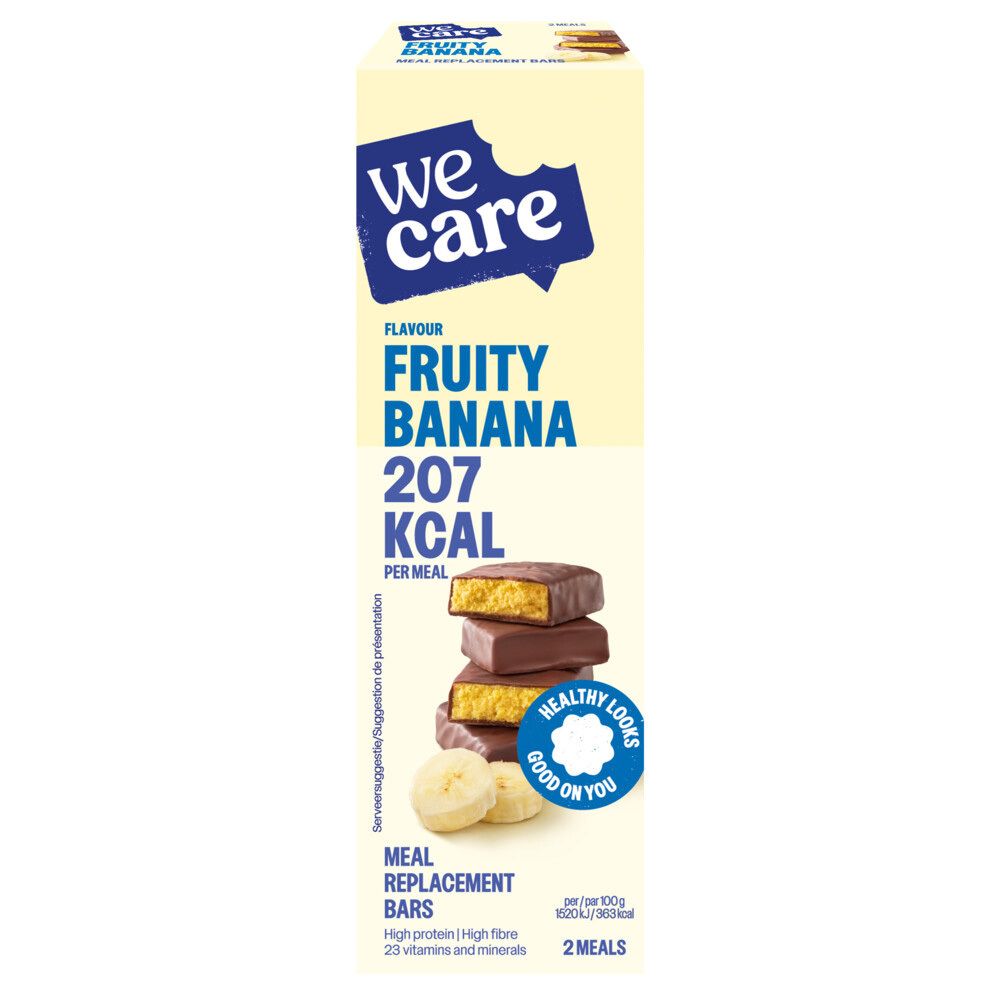 We Care Bars Fruity Banana 2x58 g Barre