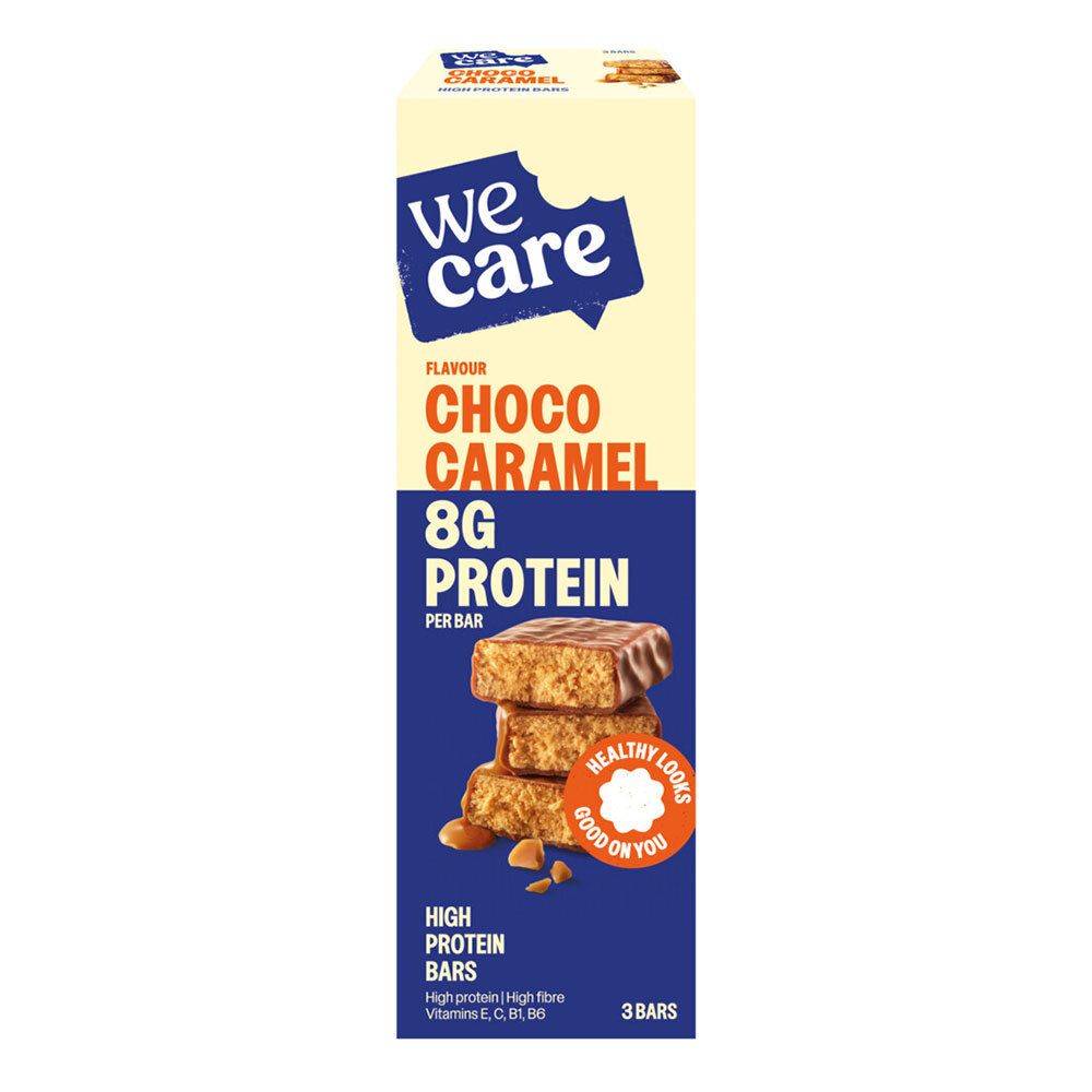 We Care High Protein Bars Choco Caramel 3x27 g