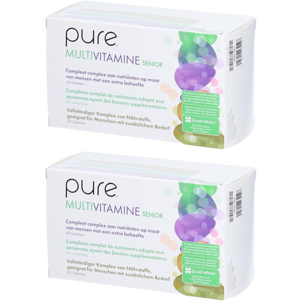 Pure Multivitamine Senior 2 pour 1 2x60 pc(s) Comprimé(S)