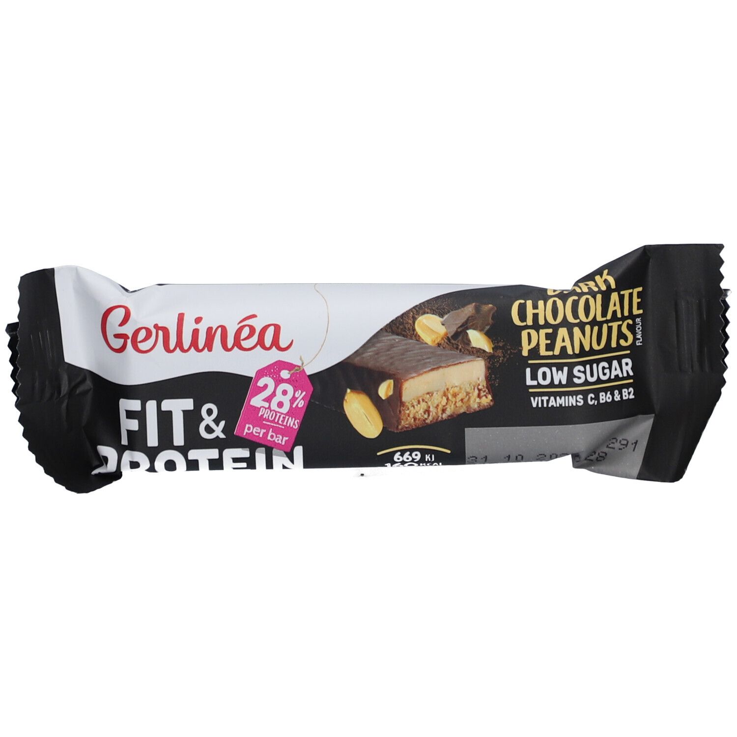 Gerlinéa Fit & Protein Barre Dark Chocolate Peanuts 45 g