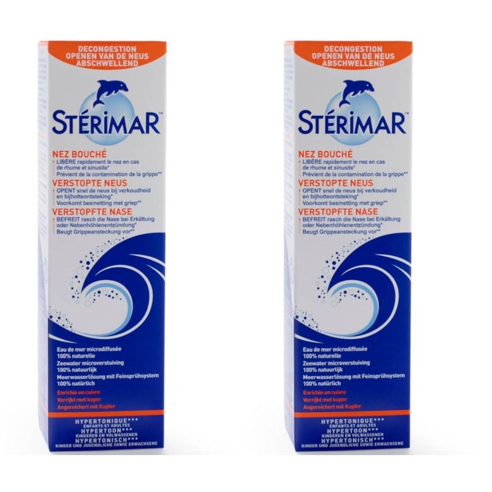 STÉRIMAR NEZ BOUCHÉ 2x100 ml Spray Nasal