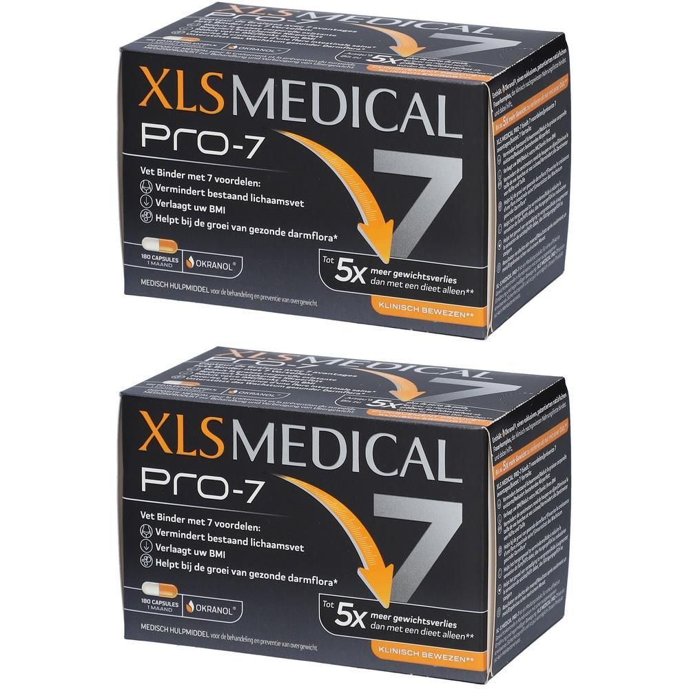XLS Medical Pro-7– Perte de Poids & 7 Bénéfices Cliniquement Prouvés 2x180 pc(s) Capsule(S)
