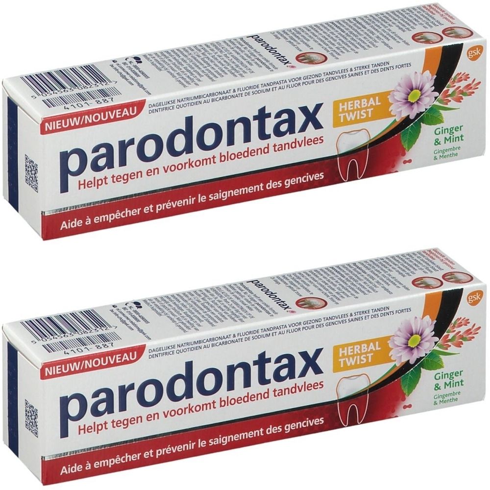 parodontax Dentifrice Herbal Twist Gingembre & Menthe Dentifrice(S) 2x75 ml