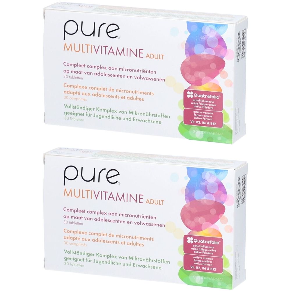 pure Multivitamines pour adultes 2x30 pc(s) Comprimé(S)