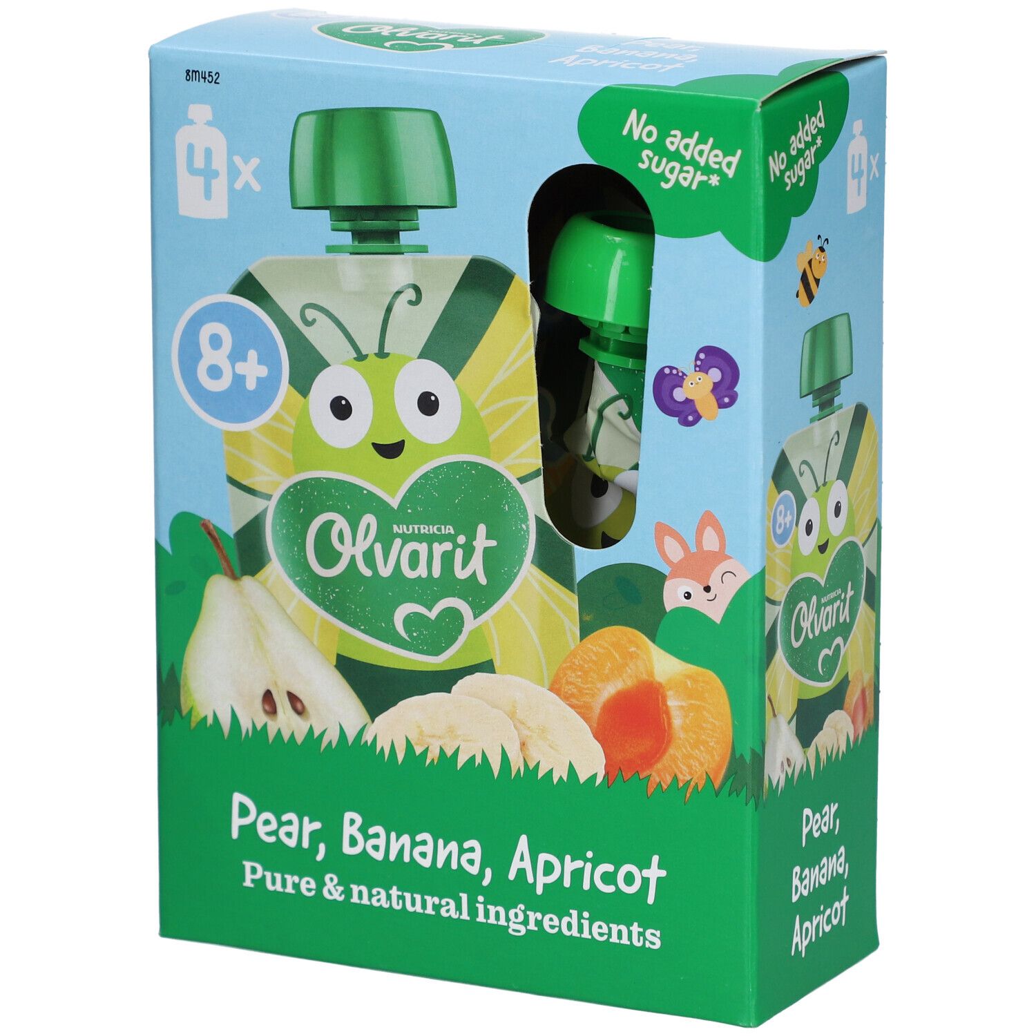 Olvarit | Gourde Fruits Bébé Dès 8 Mois Abricot Poire Banane Aliment 4x100 g