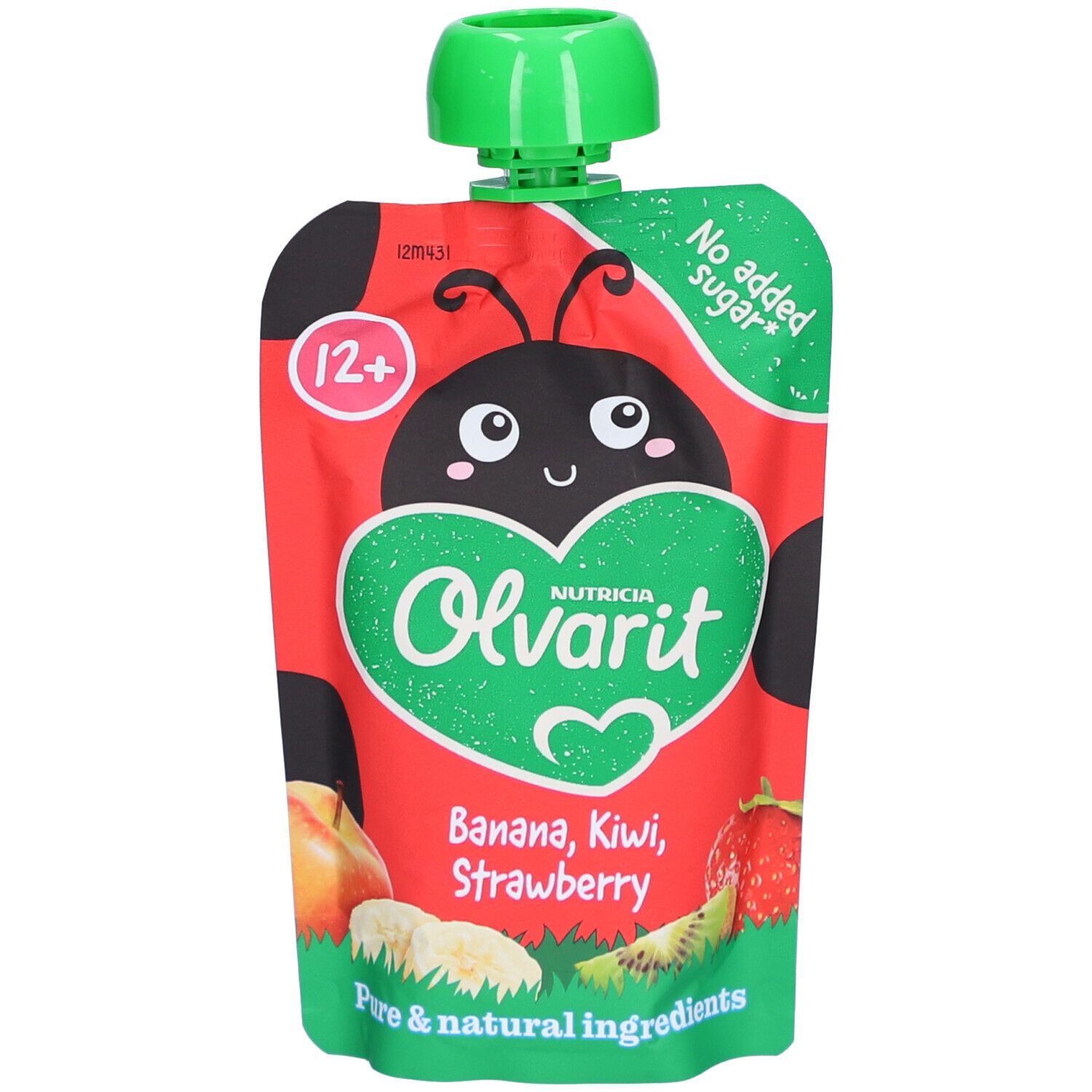 Olvarit Gourde 12m+ Fraise, Banane, Kiwi 100 g