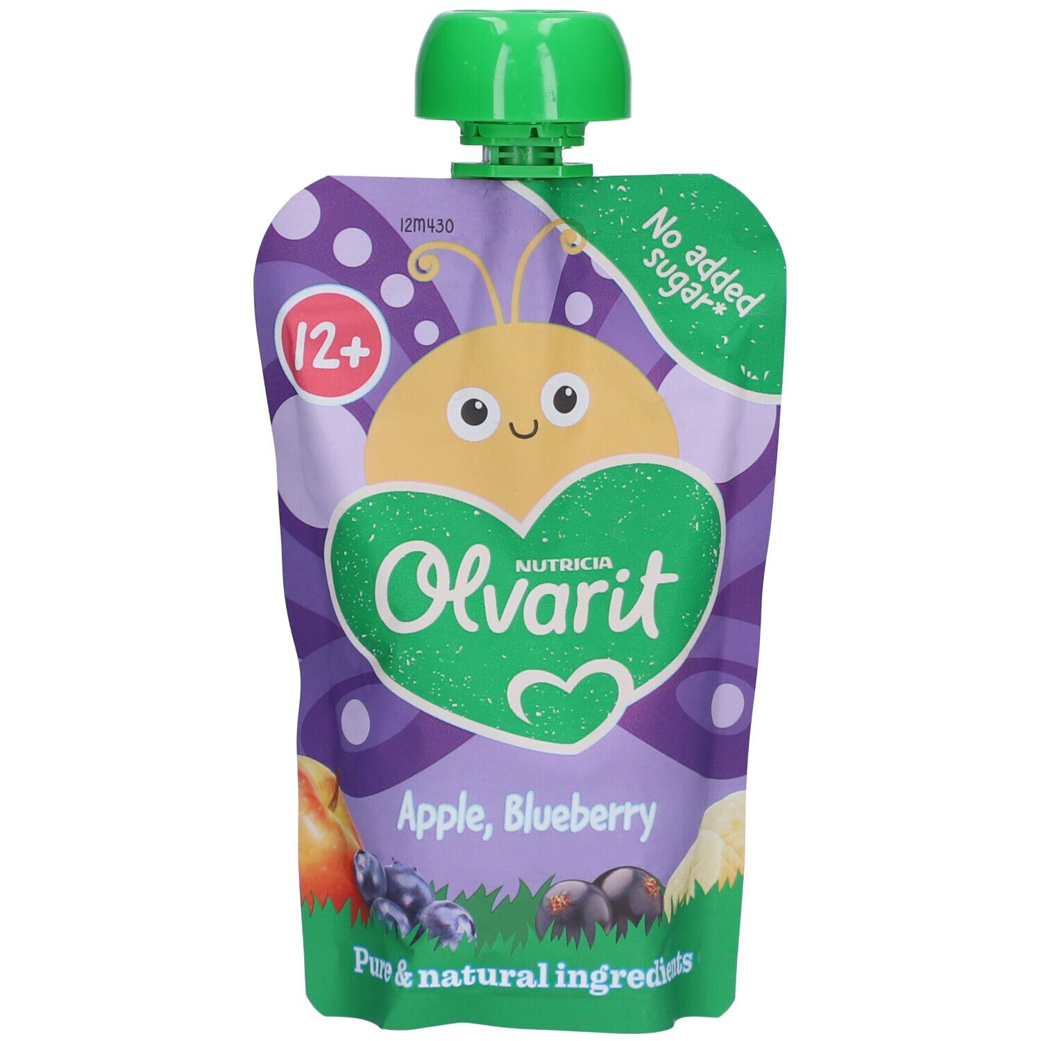 Olvarit | Gourde Fruits Bébé Dès 12 Mois Pomme Banane Cassis Myrtille 100 g
