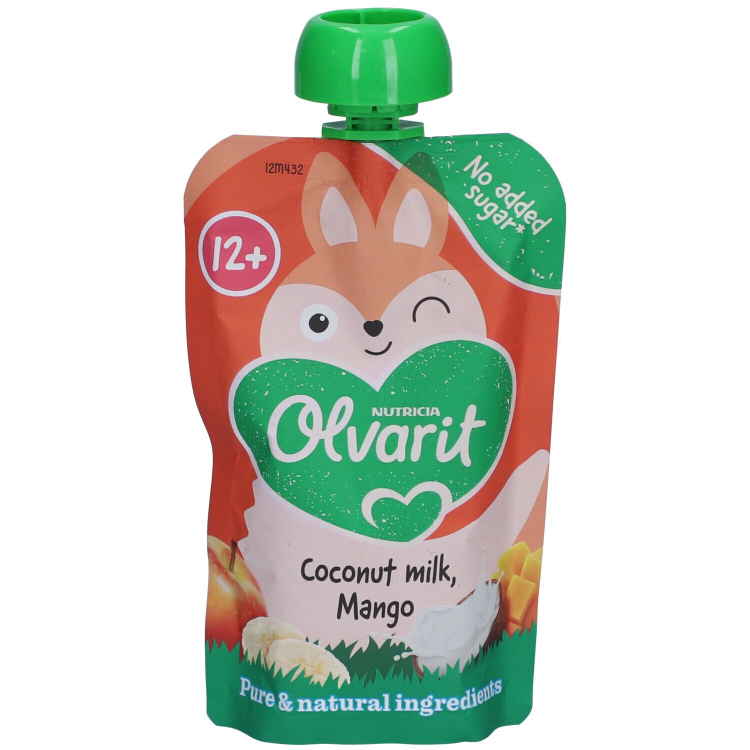 Olvarit | Gourde Fruits Bébé Dès 12 Mois Smoothie Mangue Coco 100 g