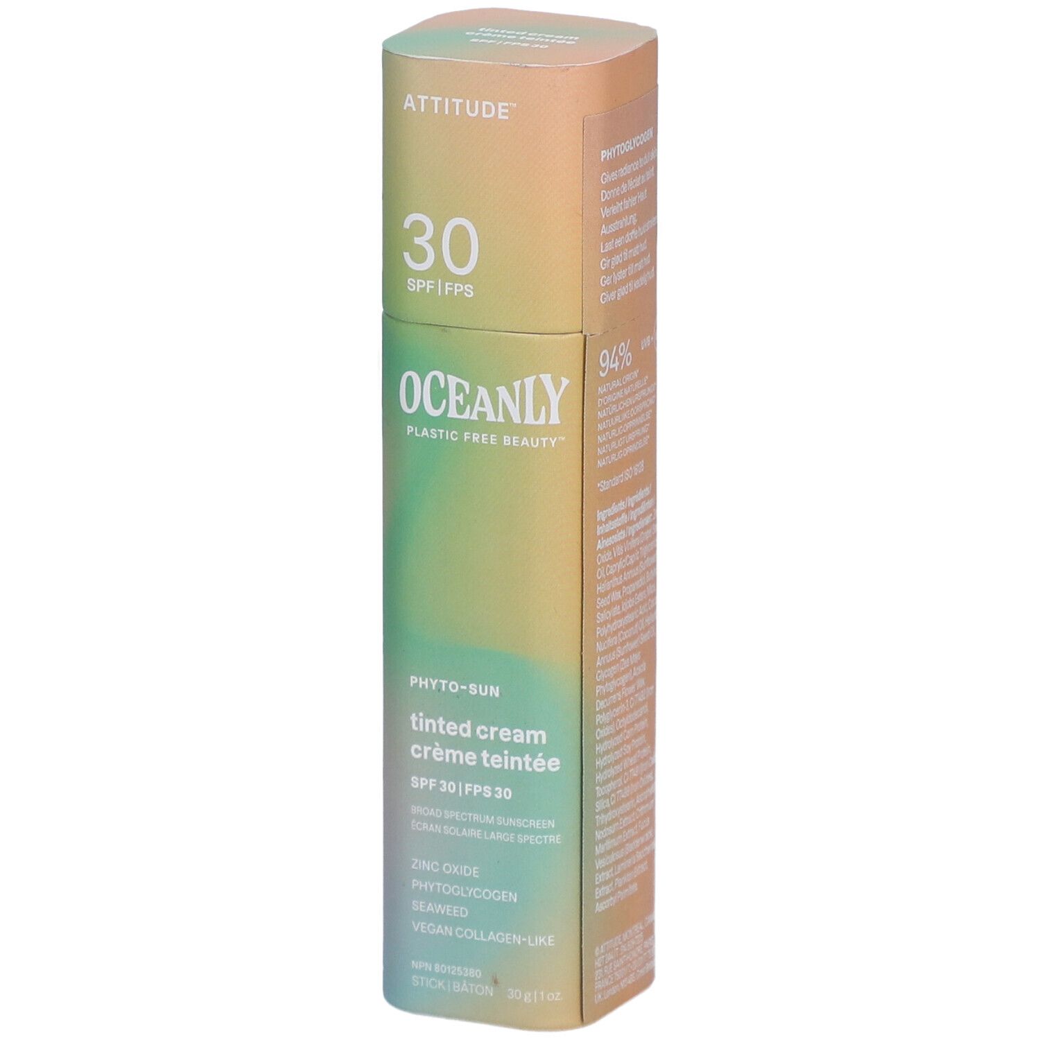 ATTITUDE Oceanly Phyto-Sun Crème Teintée SPF 30 g