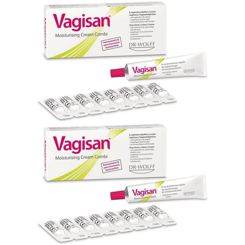 Vagisan MoistCream Combi Crème vaginale + 8 Ovules 2x10 g Emballage(S) Combi