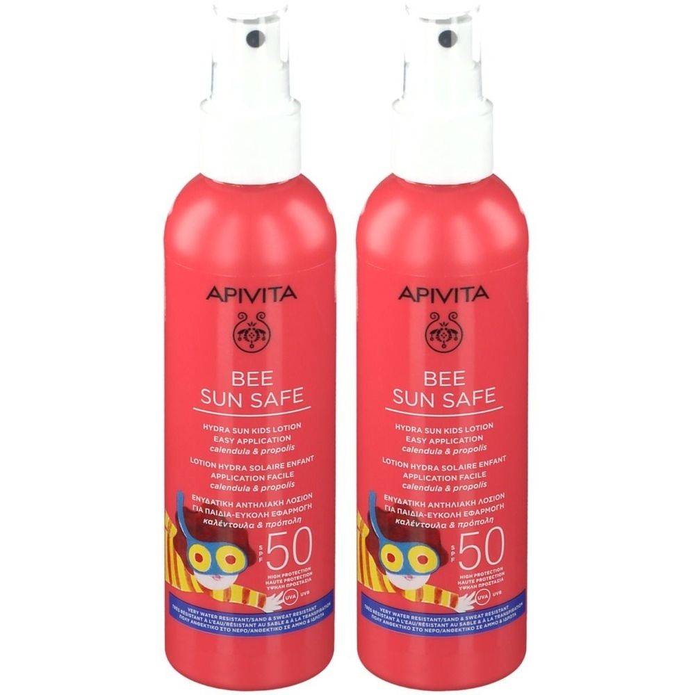 APIVITA BEE SUN SAFE Lotion Hydra Solaire Enfant Application facile SPF50 Lotion(S) 2x200 ml