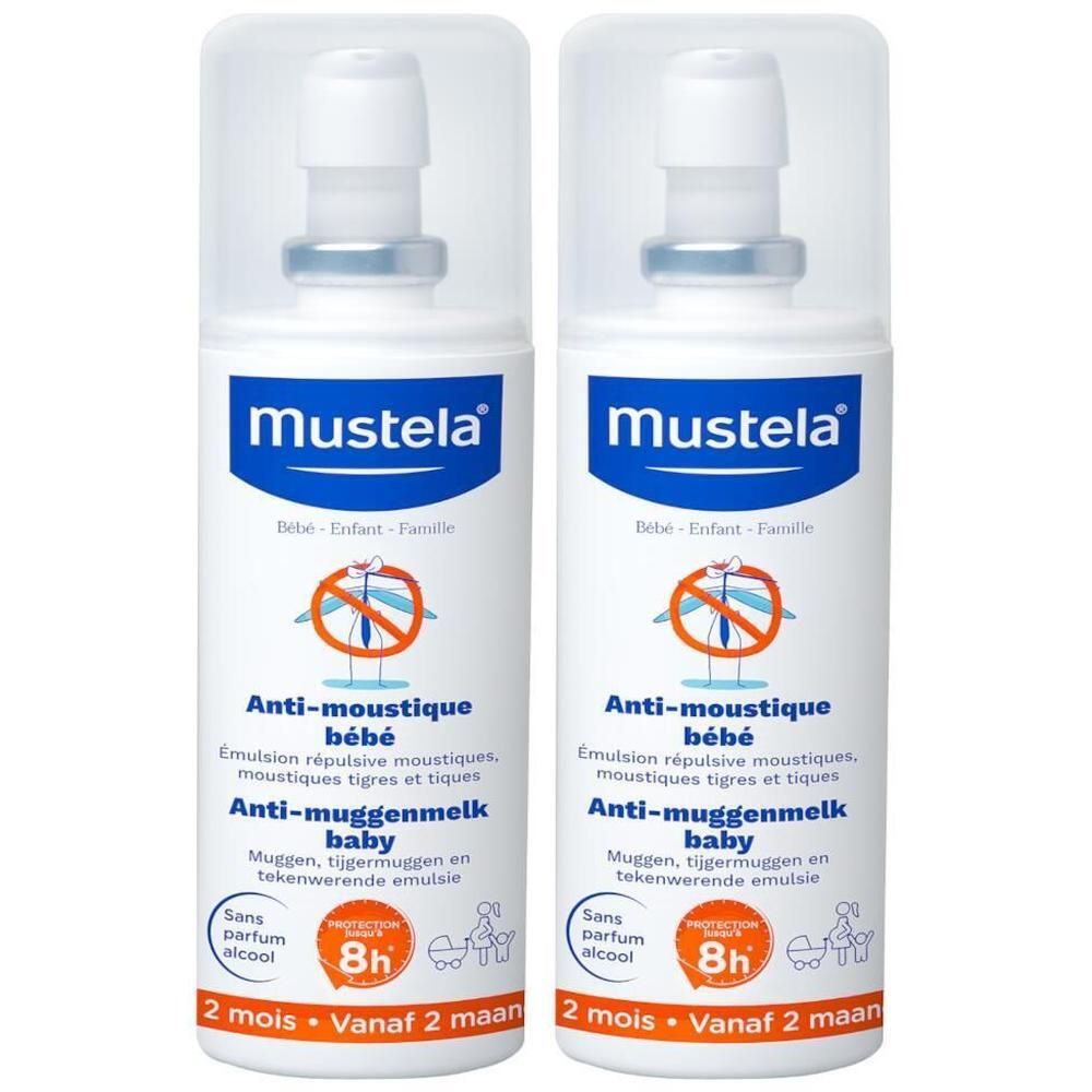 MustelaAnti-MuggenmelkBabyx2 2x100 ml Lait