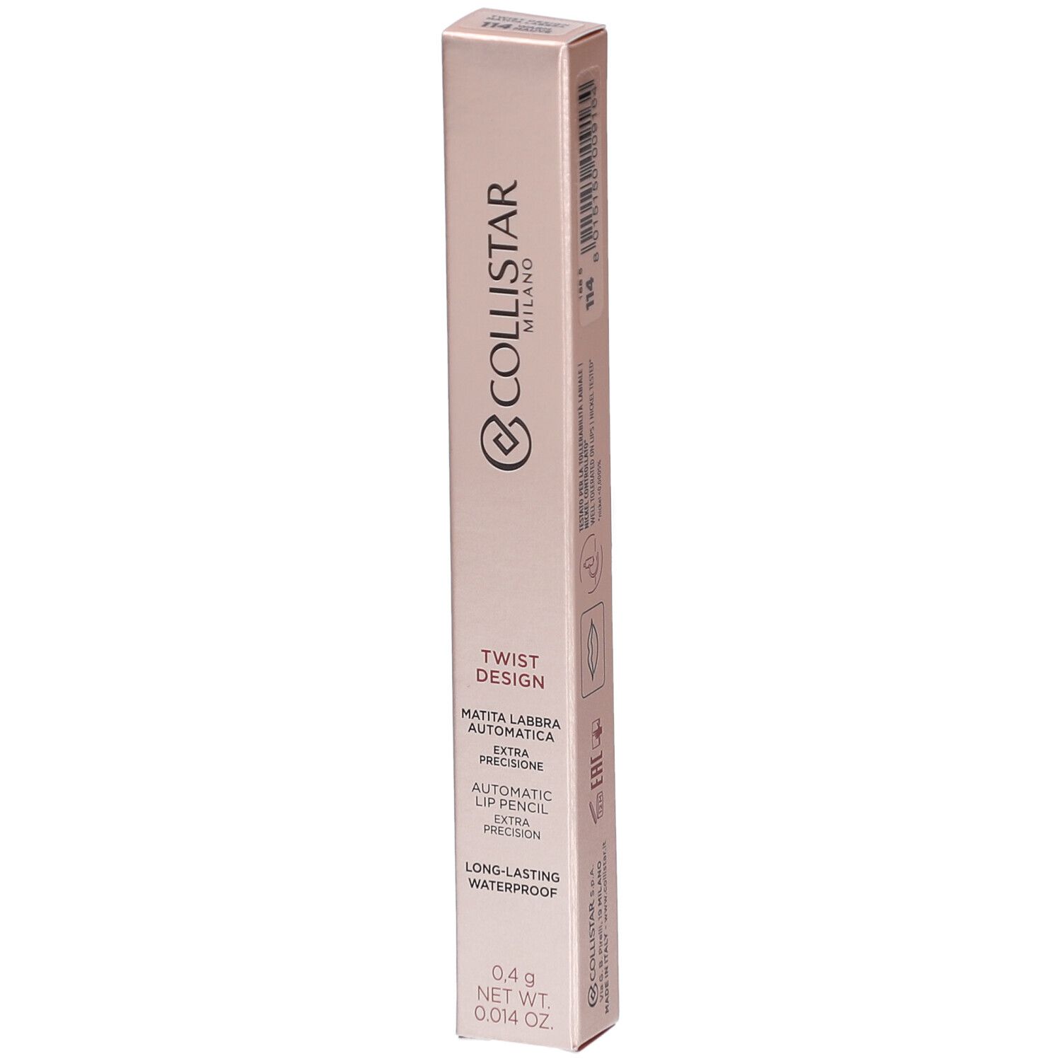 Collistar Twist Design Lip Pencil Warm Mauve – Crayon à lèvres 0,4 g Maquillage