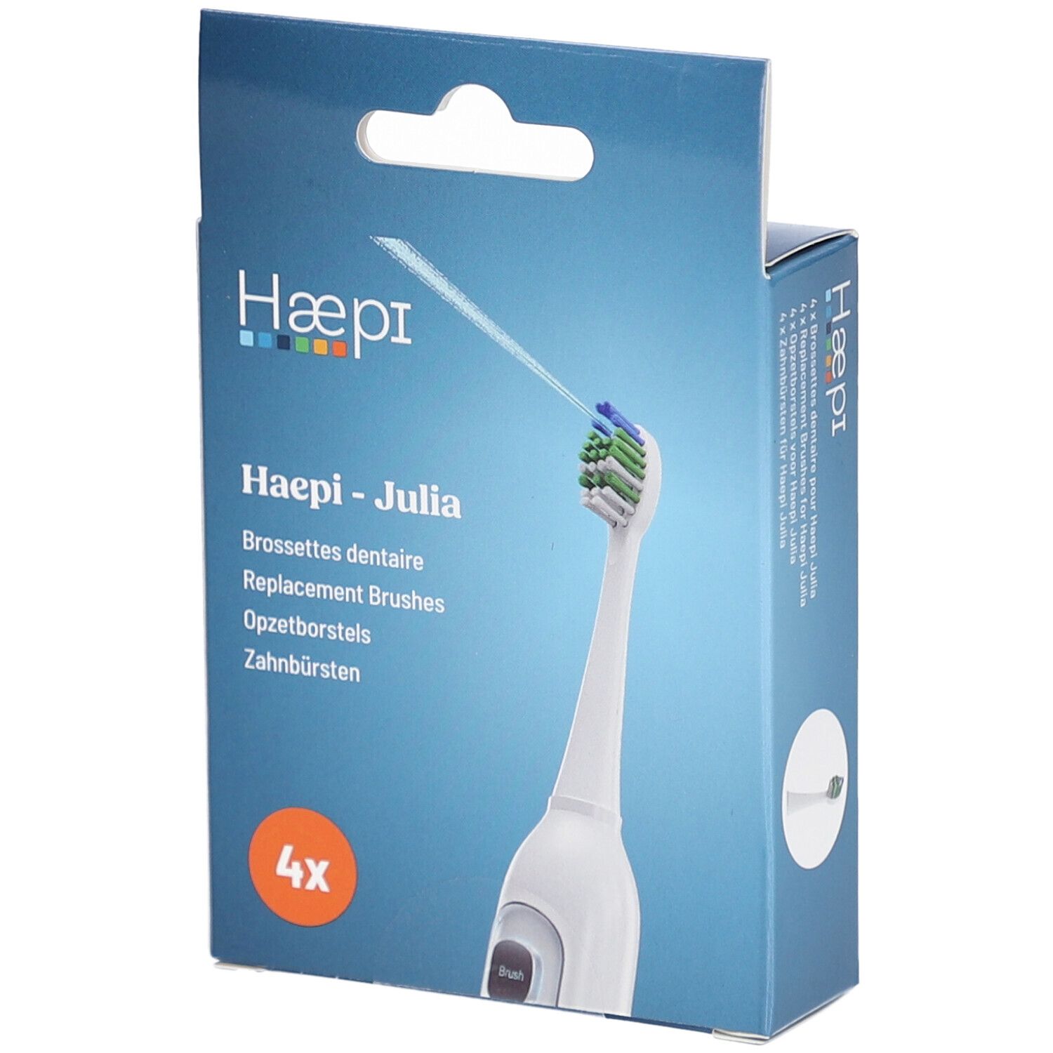 Haepi Blanc Pack De 4 Brossettes Pour Brosse À Dents Julia - Image 3