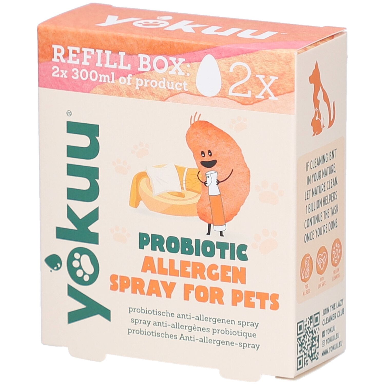 Yokuu Spray anti-allergènes probiotique pour animaux - Recharge 2 pc(s) Spray