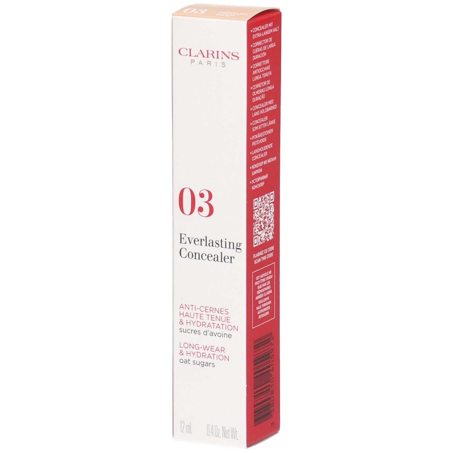 Clarins Everlasting Concealer 03 - Medium Deep 12 ml Maquillage