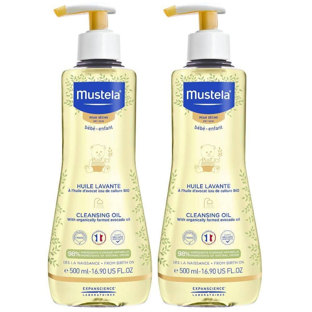 mustela Huile Lavante Peau Sèche 2x500 ml Huile