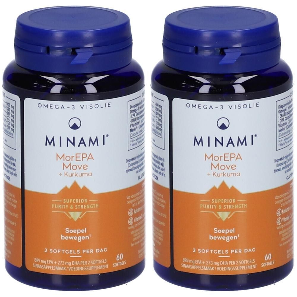 Minami MorEPA Move + Curcuma 2x60 pc(s) Capsule(S) Douce(S)