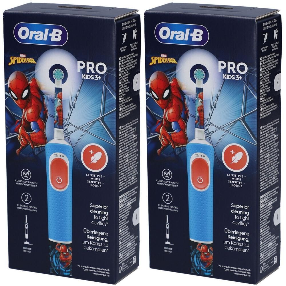 ORAL-B Pro Junior Brosse à Dents Electrique Spider-Man Brosse(S) À 2x1 pc(s)