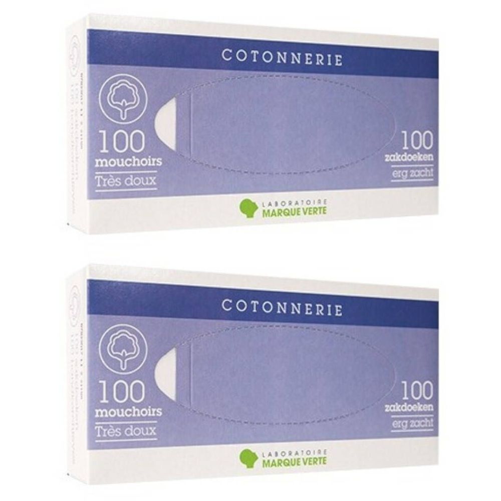 MARQUE VERTE Mouchoirs très doux 2x100 pc(s) Lingette(S)