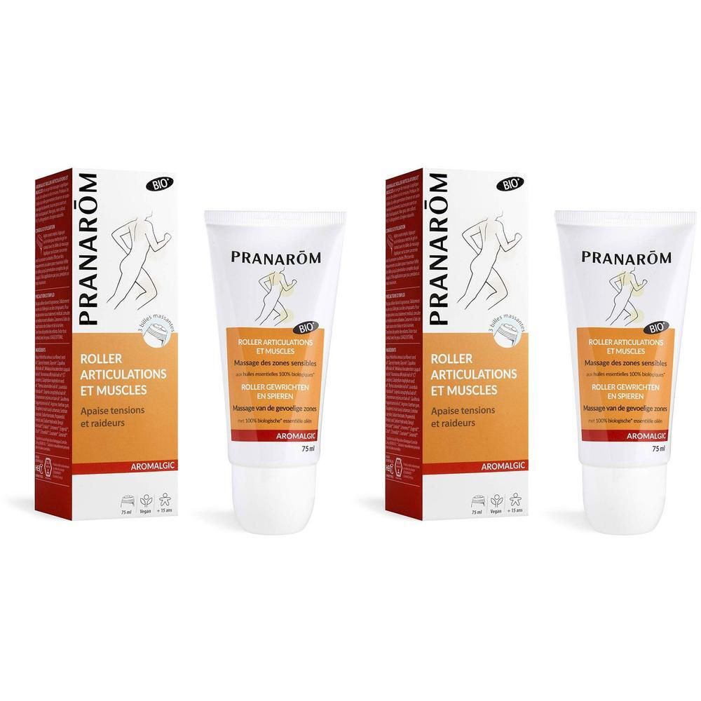 Pranarom Aromalgic Roller Articulations et Muscles Bio | 1+1 GRATUIT 2x75 ml Rouleau