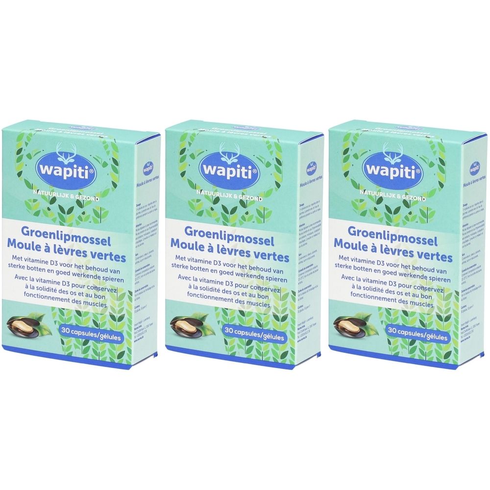 Wapiti Moule à lèvres vertes 3x30 pc(s) Capsule(S)
