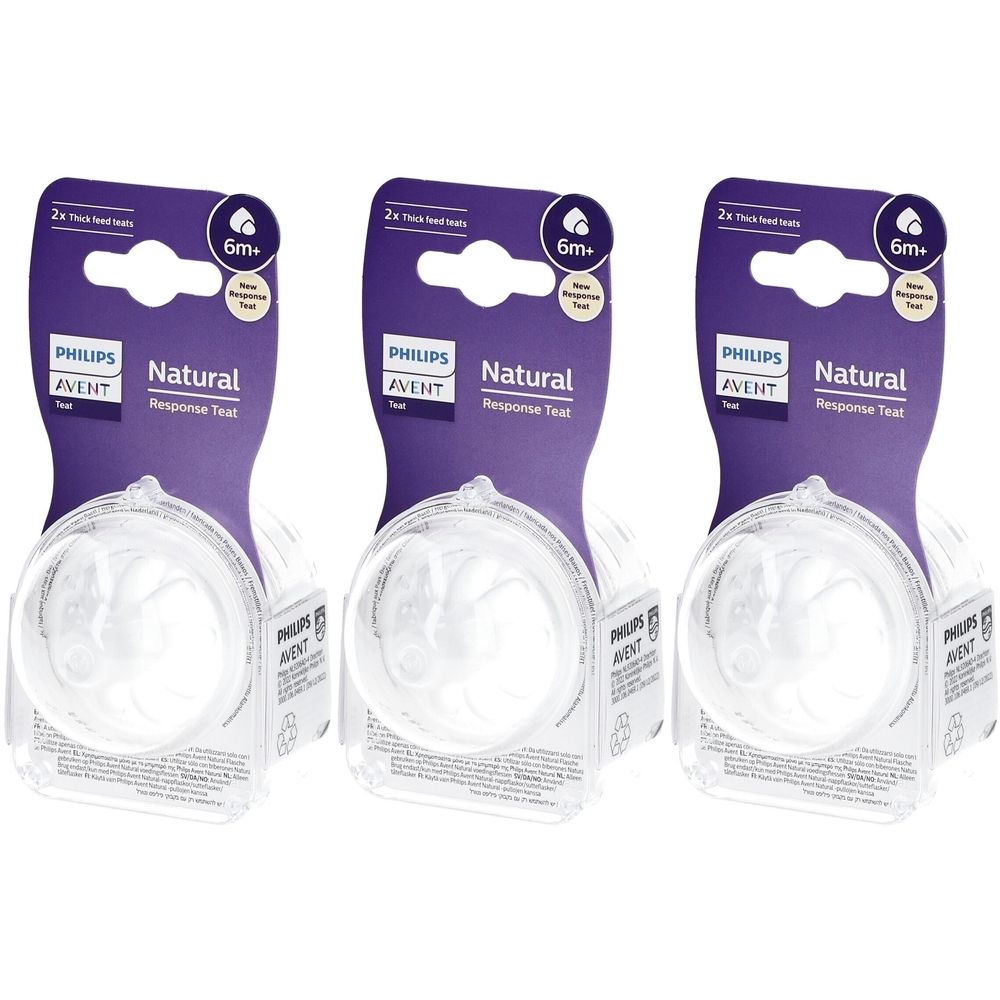 PHILIPS AVENT Natural Response Flow Speen 6 SCY966/02 3x2 pc(s) Tétine(S)