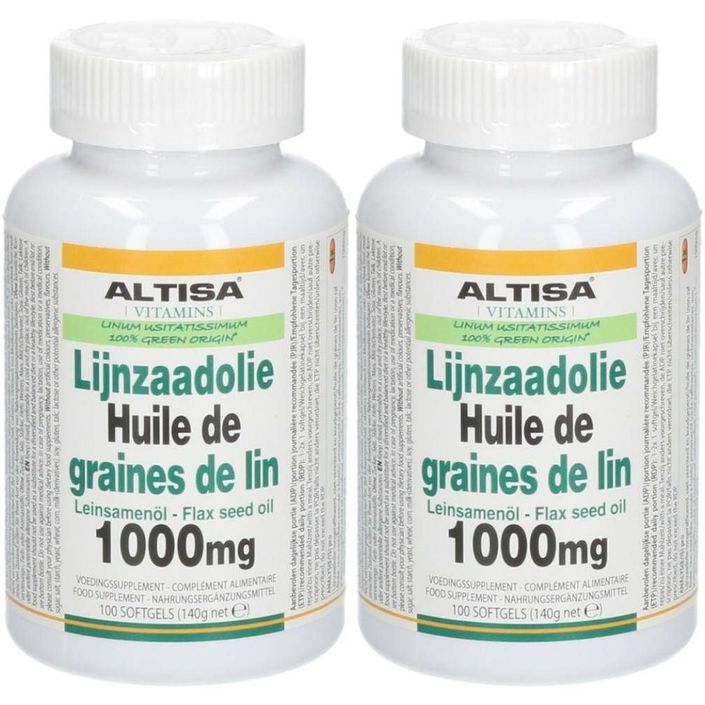 ALTISA Huile de graine de lin 1000 mg 2x100 pc(s) Capsule(S)