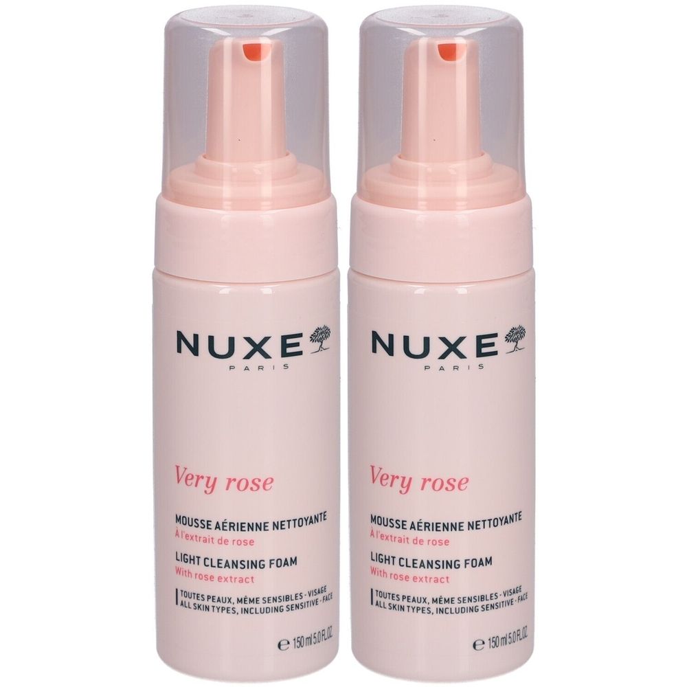 Mousse nettoyante NUXE Very Rose 2x150 ml Fluide