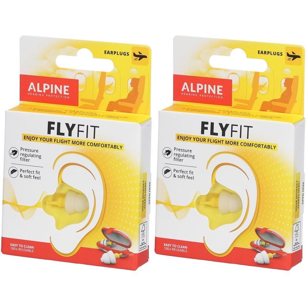 Alpine FlyFit Bouchons d'oreille 2x2 pc(s) Bouchons D'Oreille