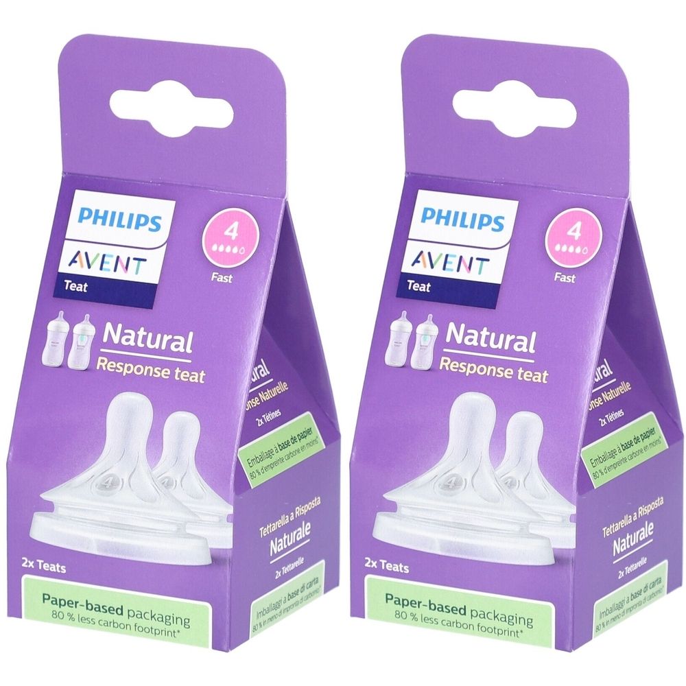PHILIPS AVENT Natural Response Flow Speen 4 SCY964/02 2x2 pc(s) Tétine(S)