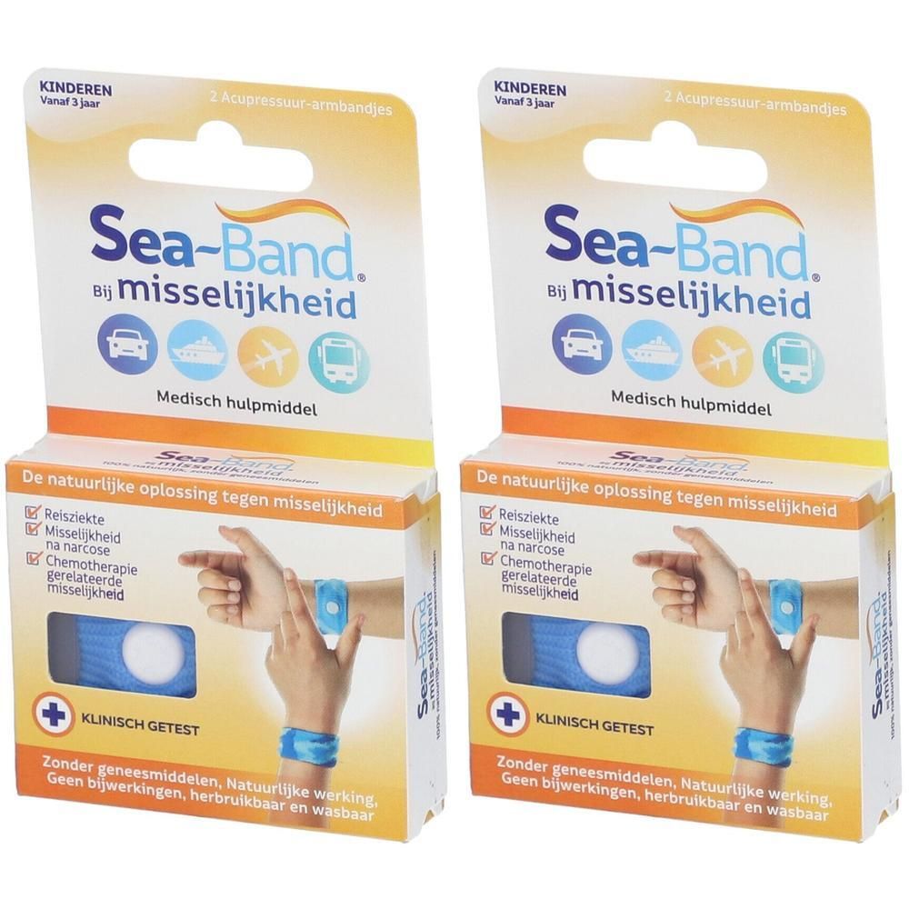 Sea-Band Bande Poignet Bleu 2x2 pc(s) Bracelet