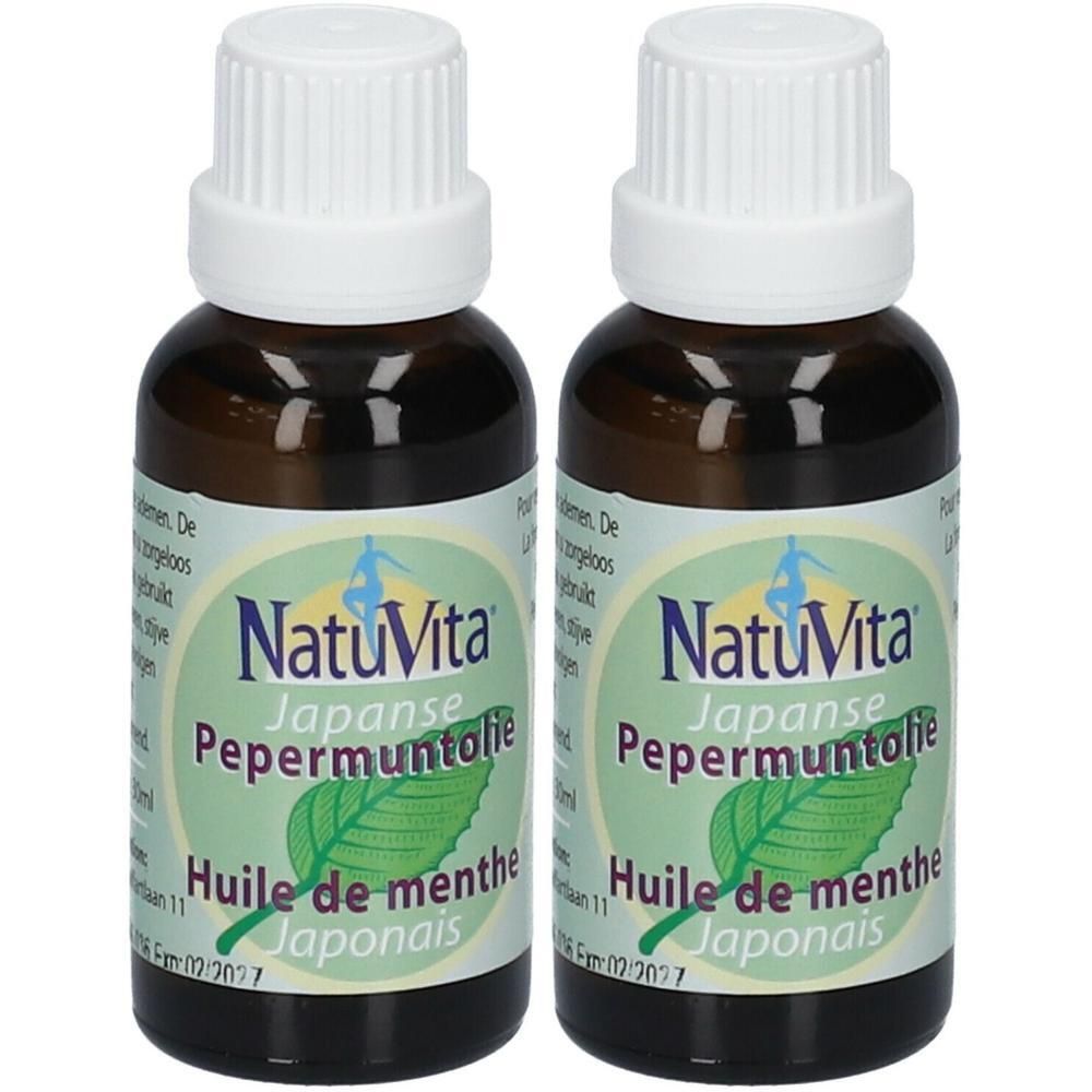 Natuvita Menthe poivrée japonaise Huile essentielle 2x30 ml Huile