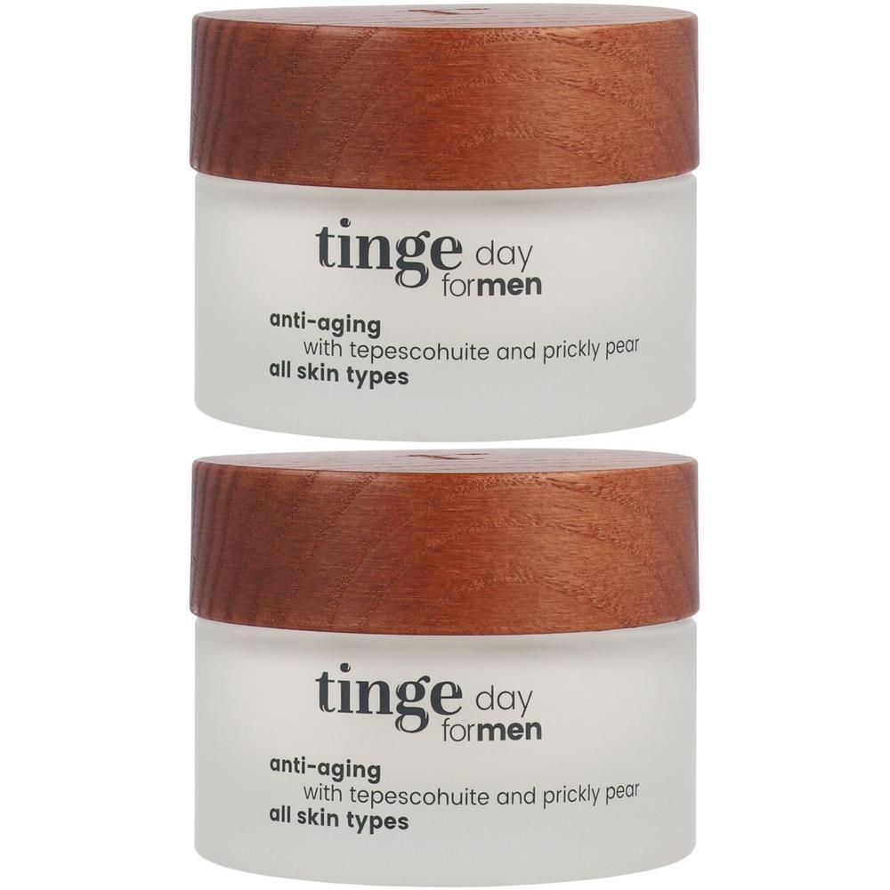 Tinge Crème de Jour Anti-Âge pour Hommes 2x50 ml Crème De Jour