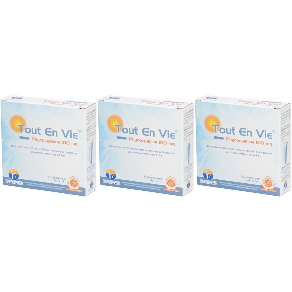 Tout En Vie Phycocyanine en ampoules de 100 mg 3x14 pc(s) Ampoule(S)