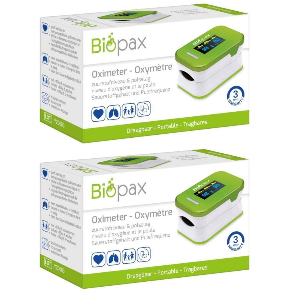 Biopax Oxymètre Appareil 2x1 pc(s)