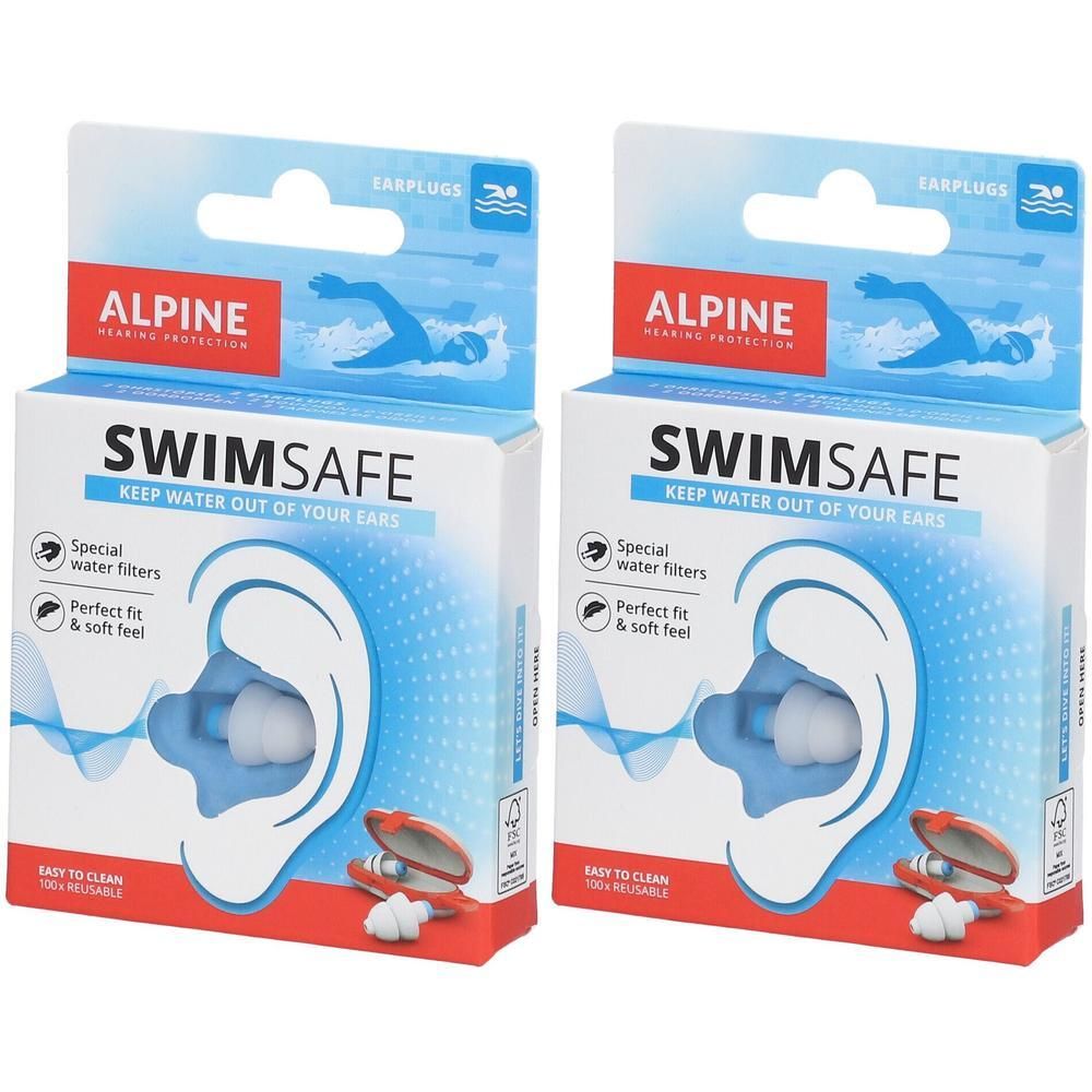 Alpine SwimSafe Bouchons d'oreille 2x2 pc(s) Bouchons D'Oreille