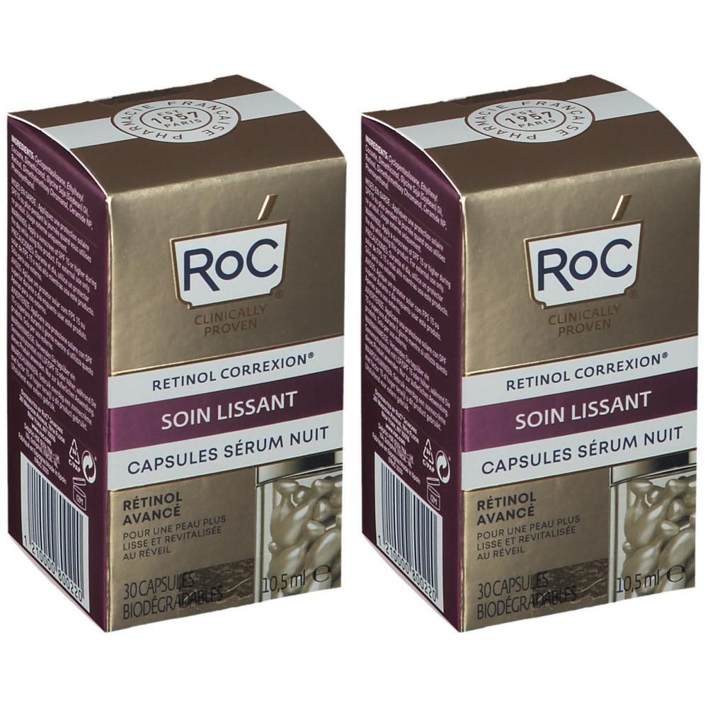 RoC RETINOL CORREXION Soin Lissant Capsules Sérum Nuit 2x30 pc(s) Capsule(S)