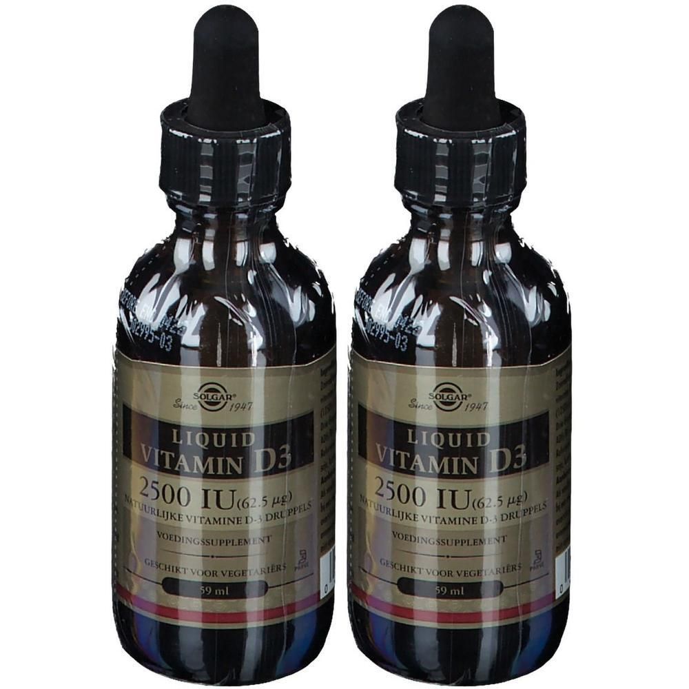 Solgar Liquid Vitamin D-3 gouttes 2x59 ml Liquide