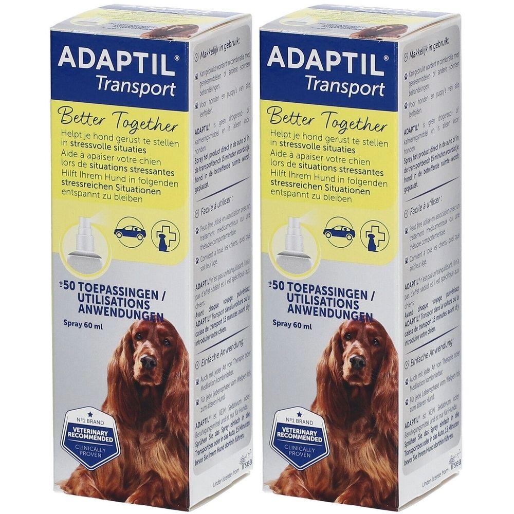 ADAPTIL® Transport Spray pour chien 2x60 ml