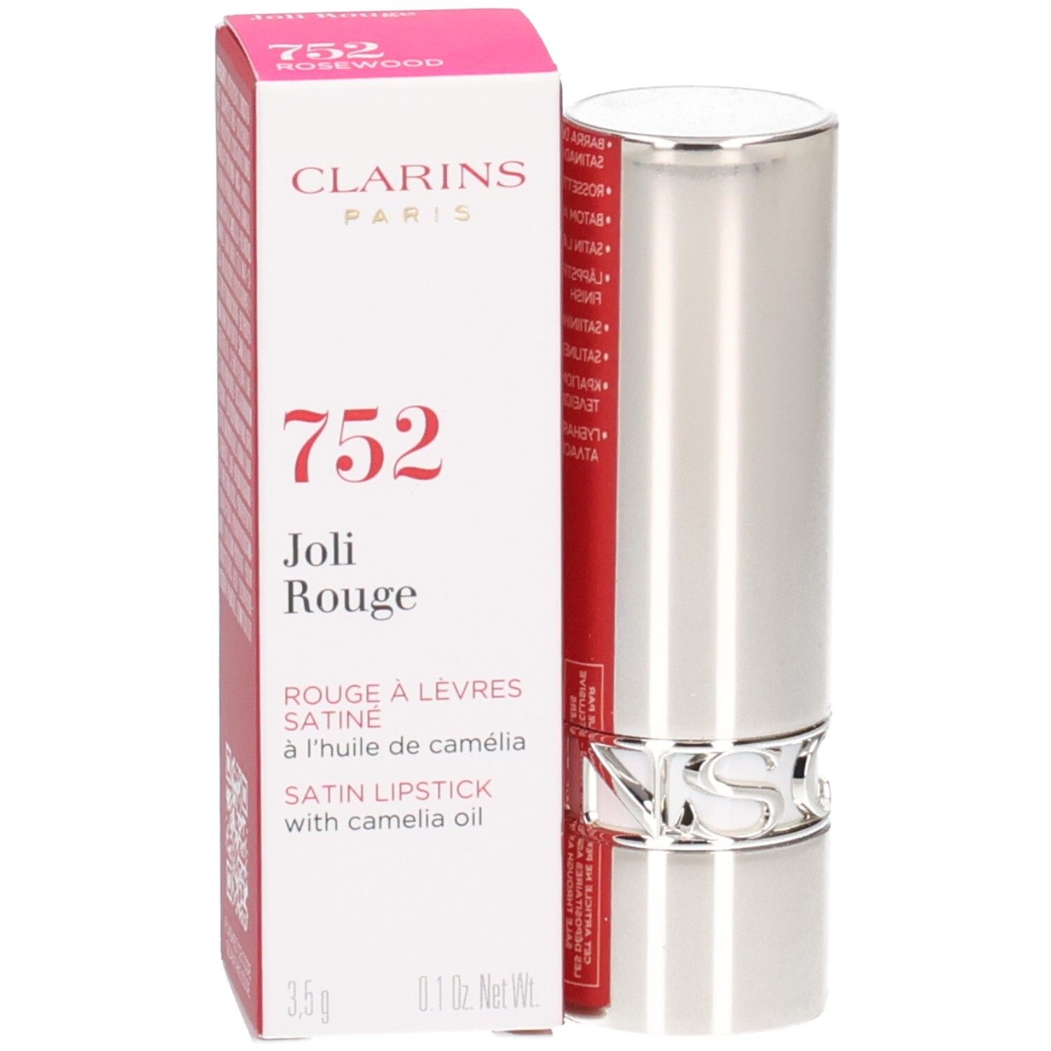 Clarins Joli Rouge Satin À Lèvres 752 Rosewood Maquillage 3,5 G