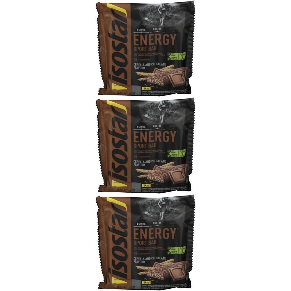 Isostar Barres Energy Sport Chocolat 3x3x35 g Barre