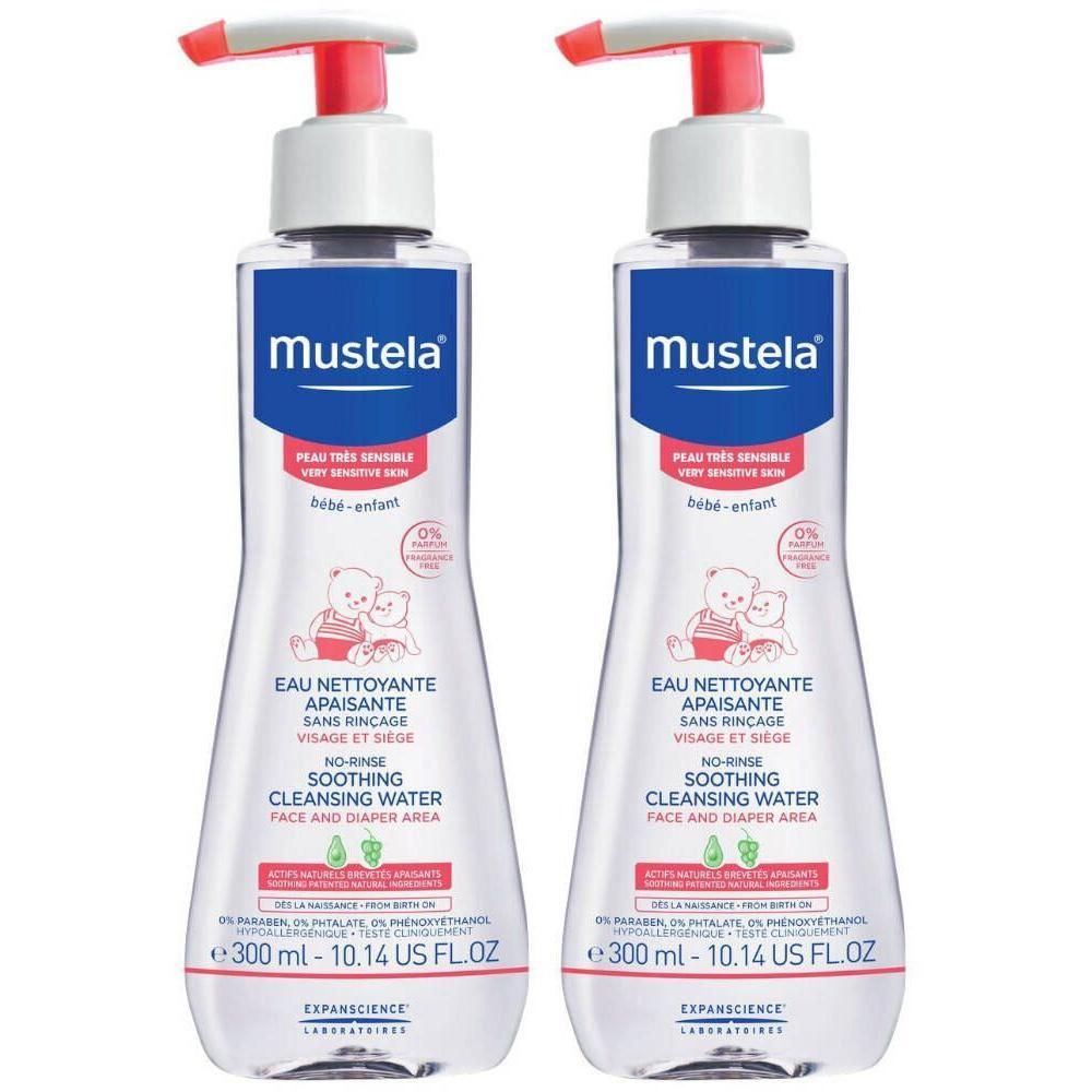 mustela Eau de nettoyage apaisante sans rinçage 2x300 ml Produit(S) Nettoyant(S)