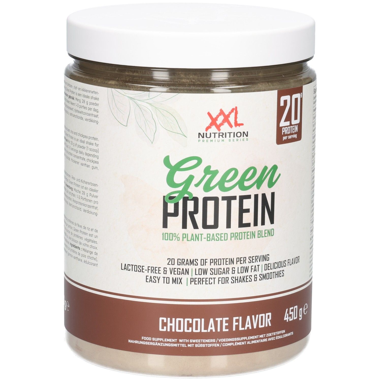 XXL Nutrition Green Protein Chocolate Flavor 450 g Poudre