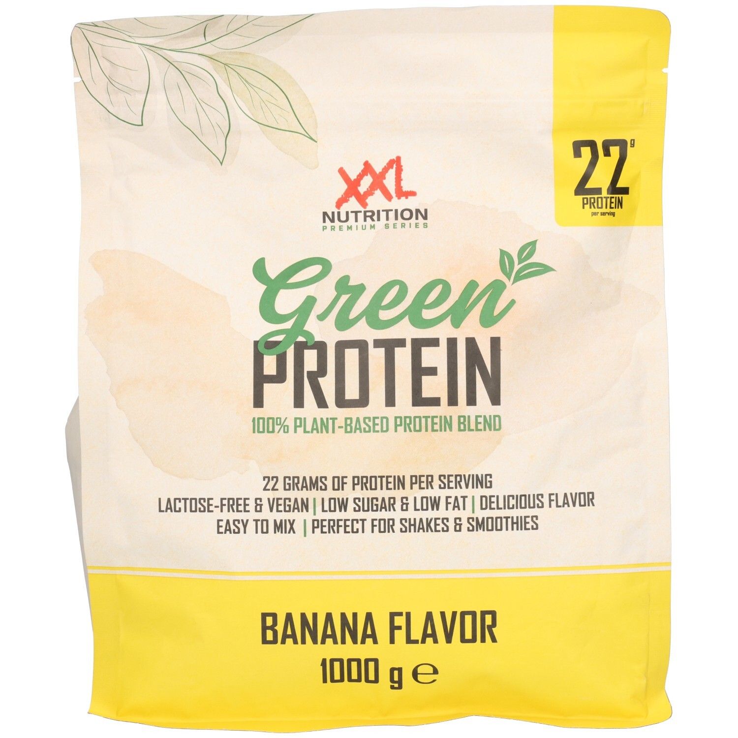 XXL Nutrition Green Protein Banana Flavor 1000 g Poudre